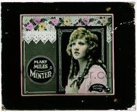 4a141 MARY MILES MINTER glass slide '20s great image with curls, used for her Realart movies!