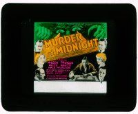 4a145 MURDER AT MIDNIGHT glass slide '31 innocent parlor game develops into a series of crimes!