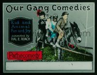 4a157 OUR GANG glass slide '30s Hal E. Roach's Kid and Animal Fun and Joy, great image!