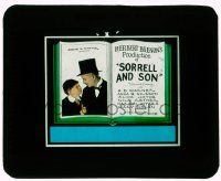 4a200 SORRELL & SON glass slide '27 close up of dapper H.B. Warner & young Mickey McBan!