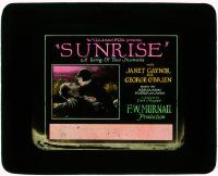 4a210 SUNRISE glass slide '27 Janet Gaynor & George O'Brien, directed by F.W. Murnau, ultra rare!