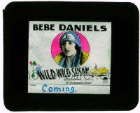 4a241 WILD WILD SUSAN glass slide '25 Bebe Daniels escapes marriage by becoming private detective!
