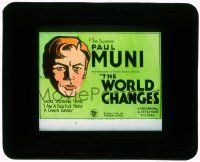 4a244 WORLD CHANGES glass slide '33 Muni is more stunning than I am a Fugitive from a Chain Gang!