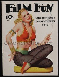 4a260 FILM FUN magazine May 1940 sexy Enoch Bolles art, Hollywood Parade, Bette Davis, Lombard!