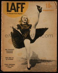 4a272 LAFF magazine February 1940 Hollywood high kicker Betty Grable shows how it should be done!