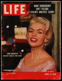4a327 LIFE MAGAZINE magazine April 23, 1956 Jayne Mansfield, Broadway's Smartest Dumb Blonde!