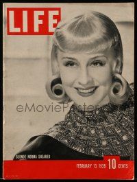 4a317 LIFE MAGAZINE magazine February 13, 1939 Norma Shearer as she appears in Idiot's Delight!