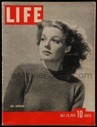 4a318 LIFE MAGAZINE magazine July 24, 1939 portrait of sexy Ann Sheridan, America's Oomph Girl!