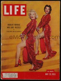 4a326 LIFE MAGAZINE magazine May 25, 1953 Marilyn Monroe & Jane Russell, Gentlemen Prefer Blondes!