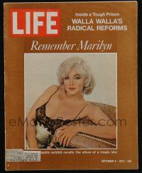 4a337 LIFE MAGAZINE magazine September 8, 1972 Marilyn Monroe, photo exhibit of the tragic star!
