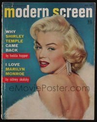 4a406 MODERN SCREEN magazine October 1953 sexy Marilyn Monroe, why Shirley Temple Came Back!