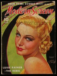 4a401 MODERN SCREEN magazine July 1937 incredible art of sexy Madeleine Carroll by Earl Christy!