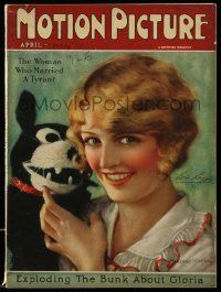 4a409 MOTION PICTURE English magazine April 1926 Doris Kenyon & Krazy Kat doll by Marland Stone!