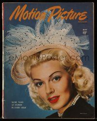 4a414 MOTION PICTURE magazine May 1946 wonderful portrait of beautiful blonde Lana Turner!