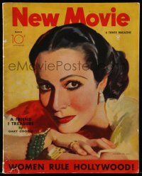 4a421 NEW MOVIE MAGAZINE magazine March 1935 wonderful art of Dolores Del Rio by Armand Seguso!