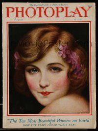 4a366 PHOTOPLAY magazine August 1925 great art of pretty Dorothy Gish by Charles Sheldon!