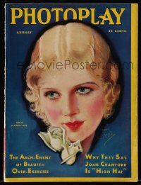 4a373 PHOTOPLAY magazine August 1931 art of pretty Ann Harding by Earl Christy!