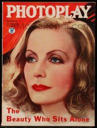 4a377 PHOTOPLAY magazine December 1934 wonderful art of Greta Garbo by Earl Christy!