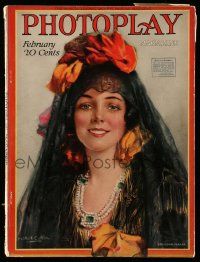 4a358 PHOTOPLAY magazine February 1919 art of pretty Geraldine Farrar by Haskell Coffin!