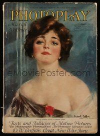 4a356 PHOTOPLAY magazine March 1918 art of pretty Virginia Pearson by Haskell Coffin!