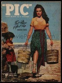 4a285 PIC magazine February 4, 1941 sexy Jane Russell, most sensational find since Hedy Lamarr!