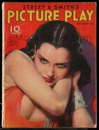 4a425 PICTURE PLAY magazine October 1931 great artwork of sexy Lupe Velez by Modest Stein!