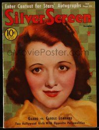 4a461 SILVER SCREEN magazine December 1934 art of pretty Janet Gaynor by John Ralston Clarke!