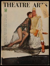 4a305 THEATRE ARTS magazine June 1954 sexy Audrey Hepburn & husband Mel Ferrer in Ondine!