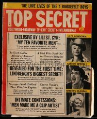 4a307 TOP SECRET magazine Summer 1954 Lili St. Cyr's 10 Favorite Men, Sheree North's naughty movies!