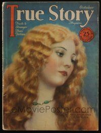 4a350 TRUE STORY magazine October 1928 wonderful cover art of Thelma Todd by Leo Sielke Jr.!