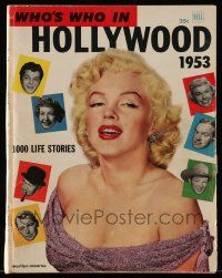 4a312 WHO'S WHO IN HOLLYWOOD magazine '53 sexy Marilyn Monroe on the cover, 1,000 life stories!