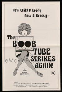4a518 BOOB TUBE STRIKES AGAIN pressbook '77 zany sex-soap opera, wild & looney, new & groovy!