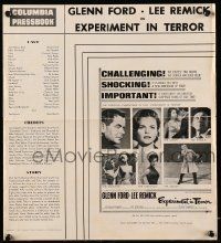4a610 EXPERIMENT IN TERROR pressbook '62 Glenn Ford, Remick, more tension than the heart can bear!