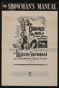 4a719 LEECH WOMAN pressbook '60 deadly female vampire drained love & life from every man she trapped