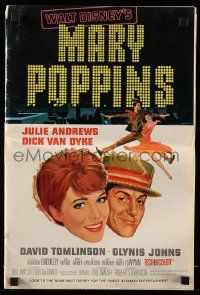4a763 MARY POPPINS pressbook '64 Julie Andrews & Dick Van Dyke in Disney classic!