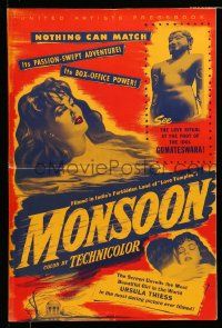 4a787 MONSOON pressbook '52 sexy Ursula Thiess, nothing can match its passion-swept adventure!