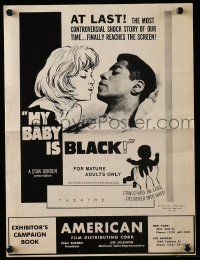 4a793 MY BABY IS BLACK pressbook '65 wild exploitation, the most controversial shock story!