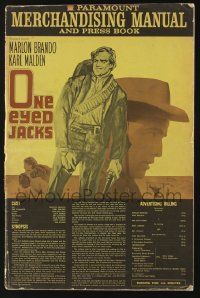4a814 ONE EYED JACKS pressbook '61 great images of star & director Marlon Brando!