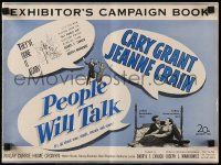 4a830 PEOPLE WILL TALK pressbook '51 great images of Cary Grant & pretty Jeanne Crain!