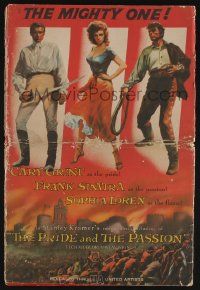 4a838 PRIDE & THE PASSION pressbook '57 Cary Grant, Frank Sinatra, sexy Sophia Loren