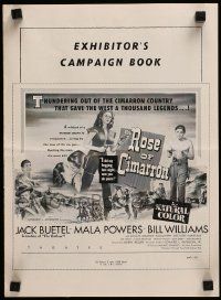 4a866 ROSE OF CIMARRON pressbook '52 Jack Buetel, Mala Powers as The Wildcat of the West!