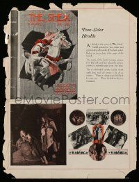 4a889 SHEIK pressbook page '21 Rudolph Valentino, shows all the incredibly rare posters!
