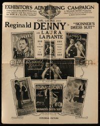 4a898 SKINNER'S DRESS SUIT pressbook '26 dapper Reginald Denny, sexy Laura La Plante!