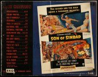 4a906 SON OF SINBAD pressbook '55 Howard Hughes, great images of super sexy harem women!