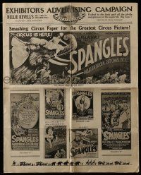 4a909 SPANGLES pressbook '26 Marian Nixon, Pat O'Malley, great circus poster images!