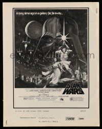 4a915 STAR WARS pressbook '77 George Lucas classic sci-fi epic, lots of newspaper ads!