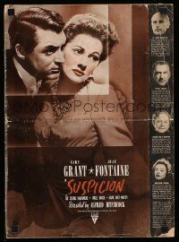 4a923 SUSPICION pressbook '41 Alfred Hitchcock, Cary Grant & Joan Fontaine, ultra rare!