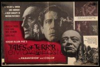 4a926 TALES OF TERROR pressbook '62 close up images of Peter Lorre, Vincent Price & Basil Rathbone!