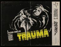 4a947 TRAUMA pressbook '62 horror, a psycho-thriller that's a living nightmare!