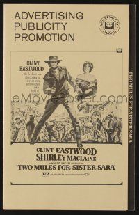 4a952 TWO MULES FOR SISTER SARA pressbook '70 art of gunslinger Clint Eastwood & Shirley MacLaine!